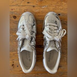 Adidas Silver Sequin Sneakers